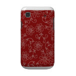 Red and White Floral Samsung Galaxy S Case