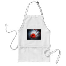 Red and White Flower Apron