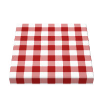 Red and White Gingham Pattern canvas prints