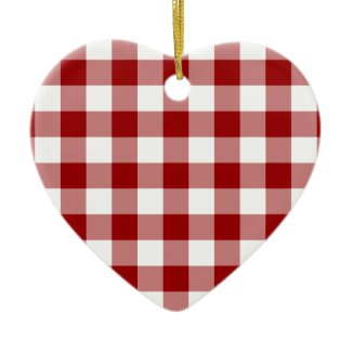 Red and White Gingham Pattern