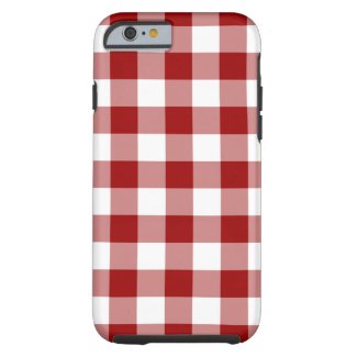 Red and White Gingham Pattern iPhone 6 Shell case iPhone 6 Case