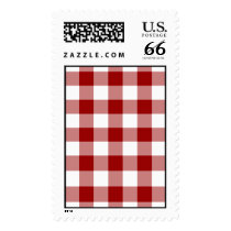 Red and White Gingham Pattern – Large stamps