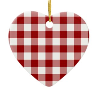 Red and White Gingham Pattern ornament