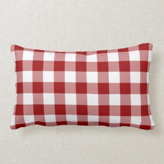 Red and White Gingham Pattern Pillows