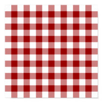 Red and White Gingham Pattern posters