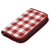 Red and White Gingham Pattern rickshaw folios