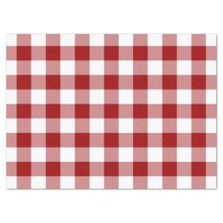 Red and White Gingham Pattern Tissue Paper 17" X 23" Tissue Paper