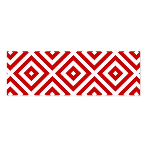 Red and White Granny Squares Business Card Template (front side)