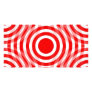 red_and_white_interlocking_concentric_circles personalized photo card
