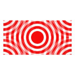 red_and_white_interlocking_concentric_circles personalized photo card