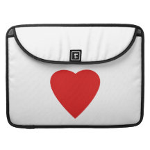 Red and White Love Heart Design. Sleeve For MacBook Pro