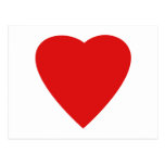 Red and White Love Heart Design. Post Card