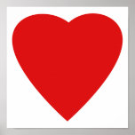 Red and White Love Heart Design. Poster