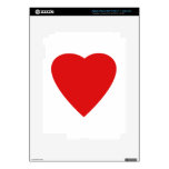 Red and White Love Heart Design. Skins For iPad 3