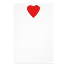 Red and White Love Heart Design. Stationery
