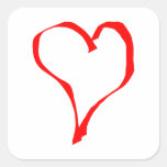 Red and White Love Heart Design. Sticker