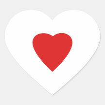 Red and White Love Heart Design. Sticker