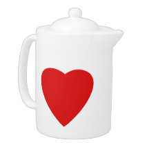 Red and White Love Heart Design.