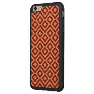 Red and White Meander Carved® Cherry iPhone 6 Plus Bumper