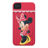 Red and White Minnie 4 iPhone 4 Case-Mate Case