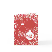 Red and White Ornaments No.1 cards