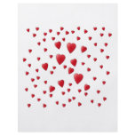 Red and White Pattern of Love Hearts. flyers