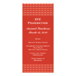 red and white pattern rack cards