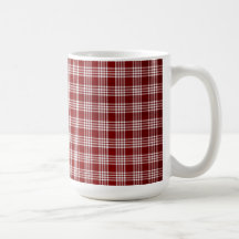 Red and White Plad Coffee Mug