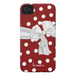 Red and White Polka Dot iPhone 4 Case