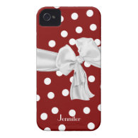 Red and White Polka Dot iPhone 4 Case
