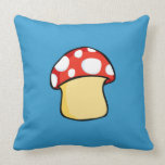 Red and White Polka Dot Mushroom Throw Pillows Red and White Polka Dot Mushroom Throw Pillows