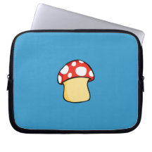 Red and White Polka Dot Mushroom Computer Sleeves