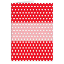 Red and White Polka Dot Pattern. Spotty. Card