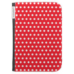 Red and White Polka Dot Pattern. Spotty. Kindle Keyboard Covers