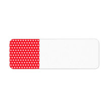 Red and White Polka Dot Pattern. Spotty. Custom Return Address Labels