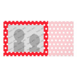 Red and White Polka Dot Pattern. Spotty. Photo Cards