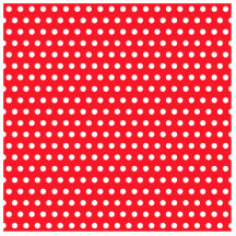 Red and White Polka Dot Pattern. Spotty. Photo Sculpture