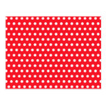 Red and White Polka Dot Pattern. Spotty. Post Card