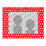 Red and White Polka Dot Pattern. Spotty. Postcard