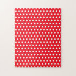 Red and White Polka Dot Pattern. Spotty. Puzzles