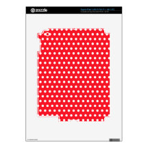 Red and White Polka Dot Pattern. Spotty. iPad 3 Skin