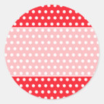 Red and White Polka Dot Pattern. Spotty. Sticker