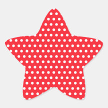 Red and White Polka Dot Pattern. Spotty. Stickers