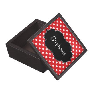 Red and White Polka Dot Personalized planetjill_giftbox