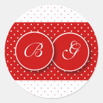 Red and White Polka Dot Sticker stickers