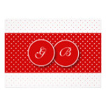 Red and White Polka Dot Wedding Invitation