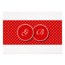 Red and White Polka Dot Wedding Invitation invitations