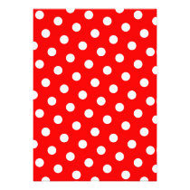 Red and White Polka Dots invitations