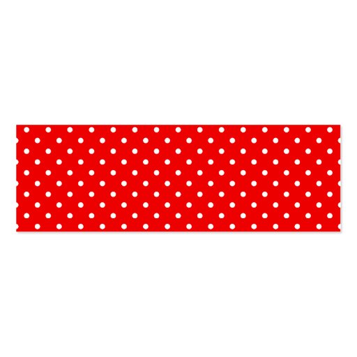 Red and White Polka Dots Business Card