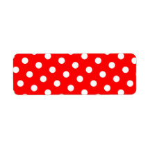 Red and White Polka Dots Custom Return Address Labels